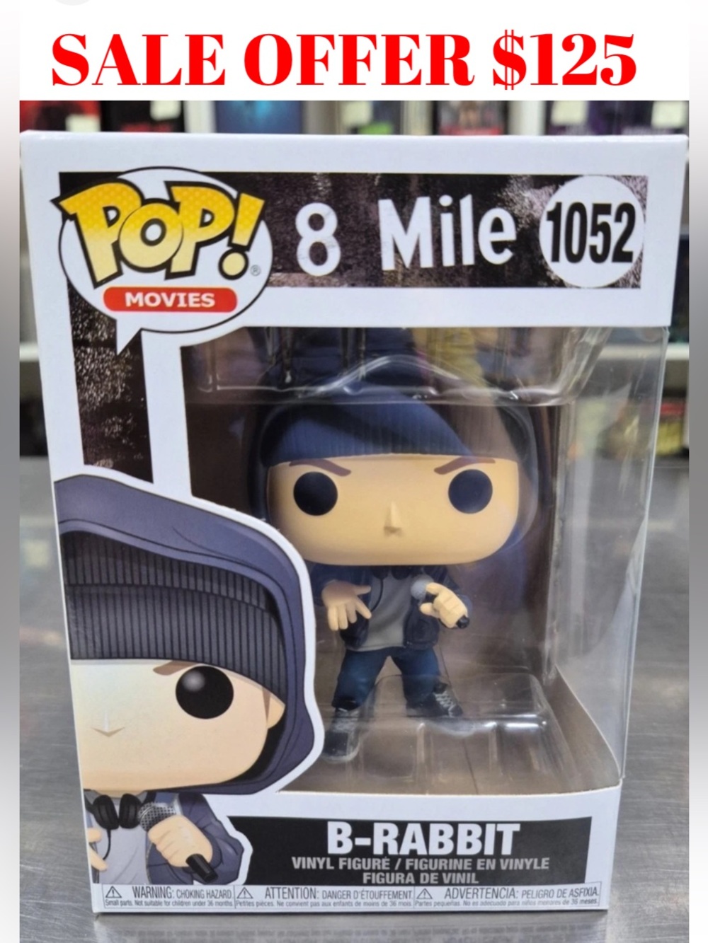 Funko Pop Eminem B-Rabbit 8 Mile Movies Hip Hop Music Toy Figure